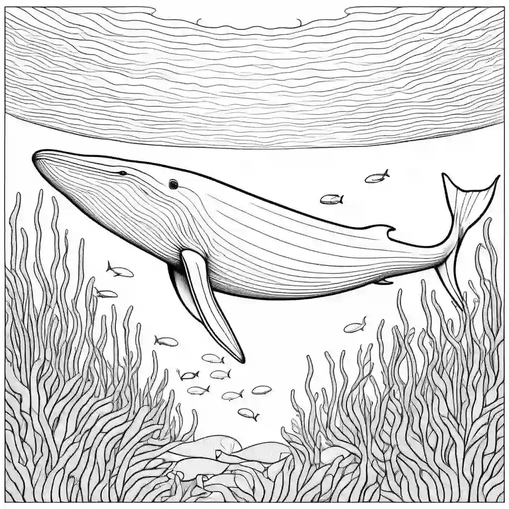 Blue whales coloring pages